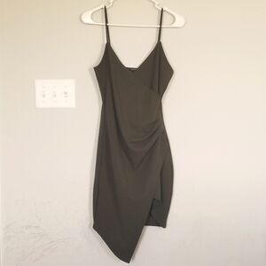 Mind Code Elegant Olive Green Mini Dress Size Small